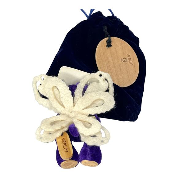 Raikes Wee Itty Bitty Merlot ANGEL TEDDY BEAR Limited Edition #610 Mohair Wood - Picture 2 of 7